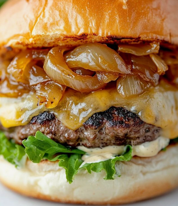 Smash Burgers with Caramelized Onions