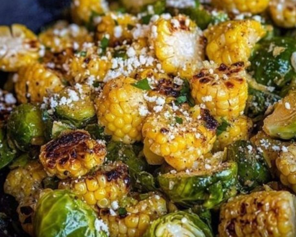 Mexican Street Corn and Brussel Sprouts