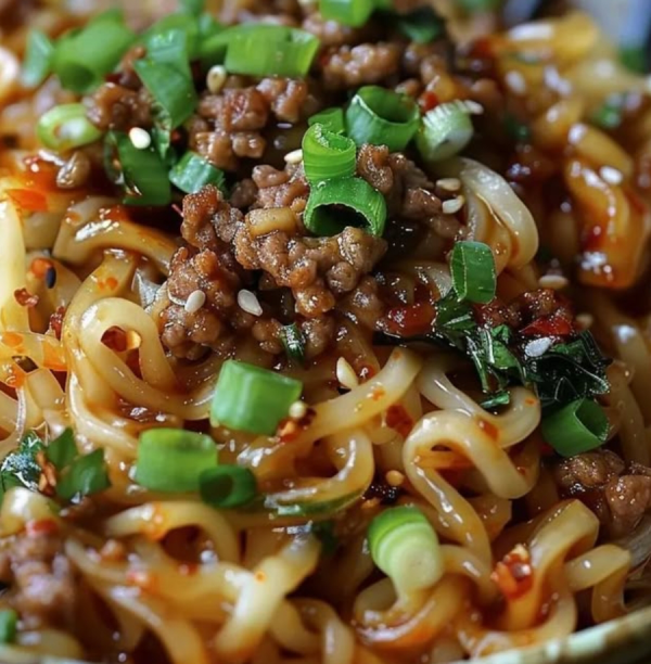 Mongolian Ground Beef Noodles